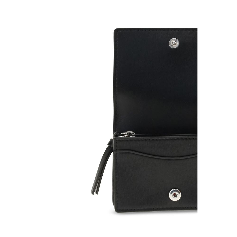 Ganni Black Recycled Leather Wallet